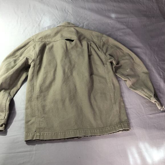 40 Grit by Duluth Trading Men's Tan Canvas Work Chore Jacket Standard Fit S - Picture 13 of 14